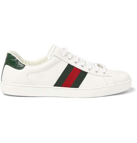 gucci ace leather sneakers price|gucci ace sneakers men discounted.